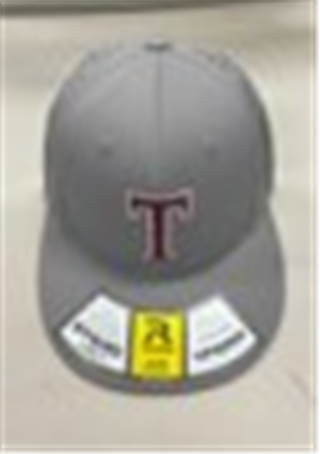 BASEBALL CAP -Grey with Crimson T PTS30 - Size XS/S