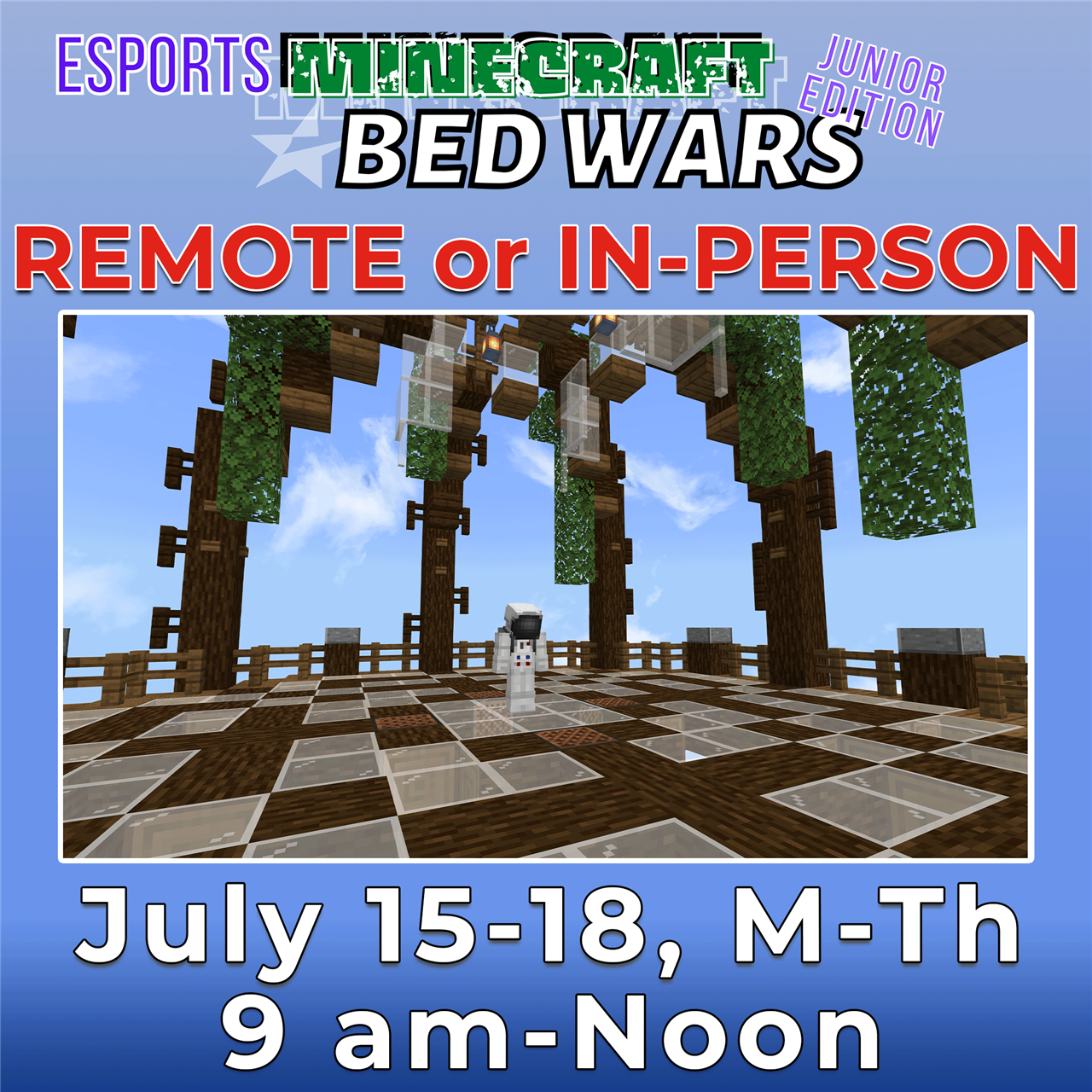 Esports: Minecraft Bed Wars - Junior Edition (Summer Tech Camp: In-Person  or Remote) For Elementary Aged Kids