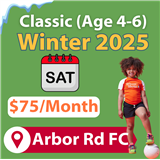 Arbor Road Futbol Club | Classic (4-6 year olds) | Winter 2025 