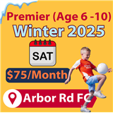 Arbor Road Futbol Club | Premier (6-10 year olds) | Winter 2025